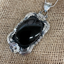 Load image into Gallery viewer, N0898 Onyx Necklace (18” + 3” pendant).
