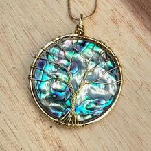 Load image into Gallery viewer, Gold Abalone Necklace
