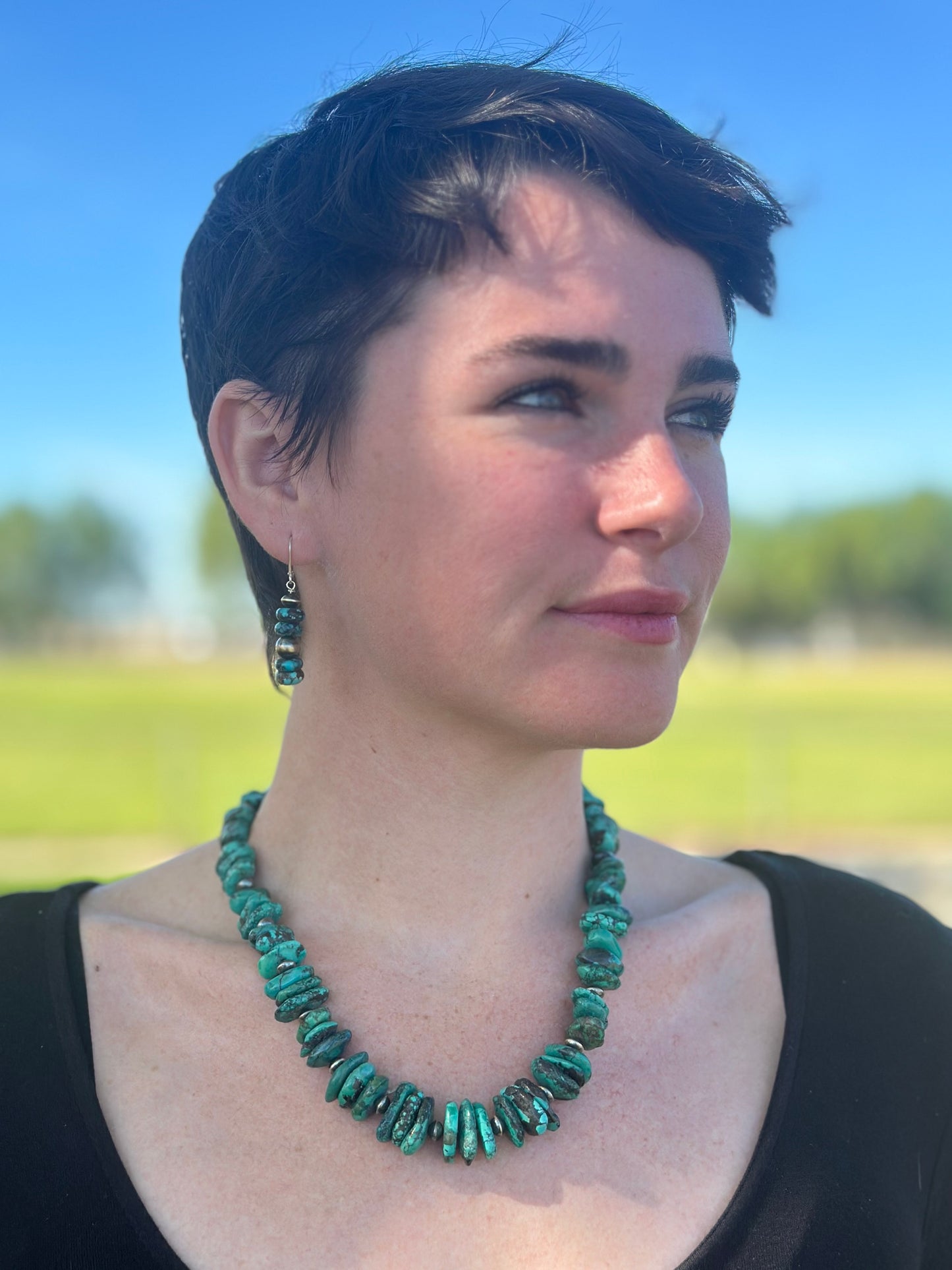 Navajo Pearl Turquoise Necklace 18”-20”
