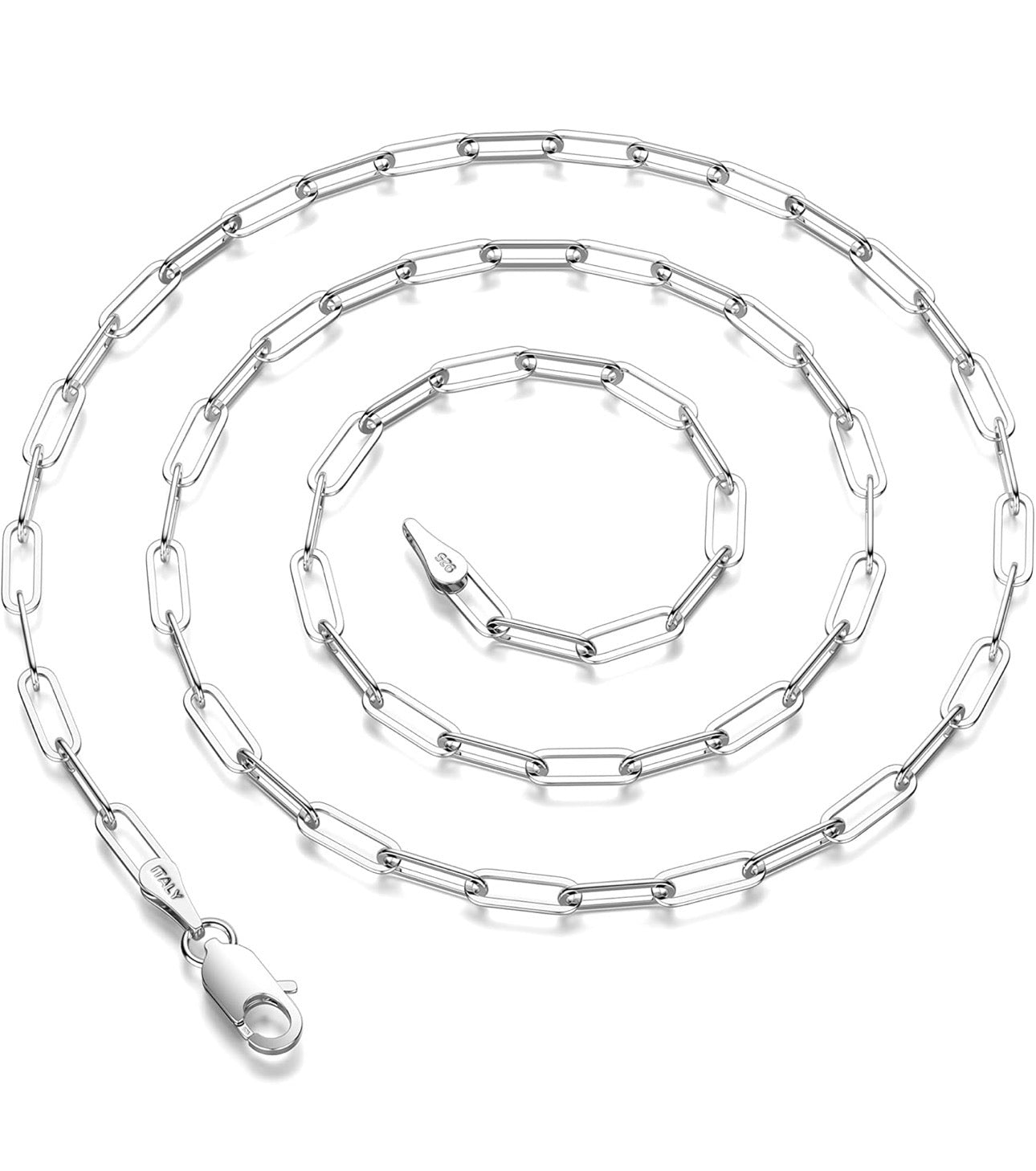 Sterling Silver Paperclip Necklace