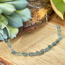 Load image into Gallery viewer, Aqua Marine Sterling Necklace (18”-20”)
