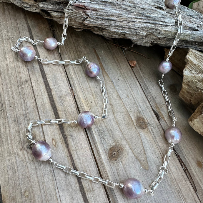N0736  Baroque Pearls Necklace (24”-26”)