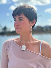 Load image into Gallery viewer, White Solar Agate 2” Necklace 18”
