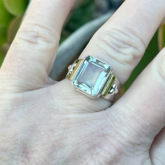 Green Amethyst Ring