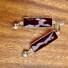 Load image into Gallery viewer, E0743 Garnet Earrings (2.1”)
