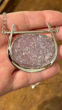 Load image into Gallery viewer, N0650 Druzy  Sterling Silver Necklace (18”-20”)
