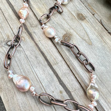 Load image into Gallery viewer, N0714  Copper Pearl Necklace (24”)
