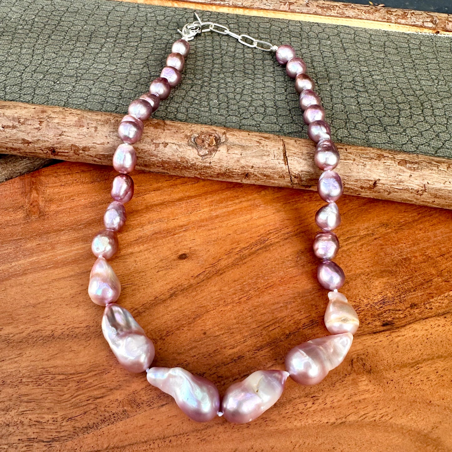 Baroque & Edison Pearl Necklace 18'-20"