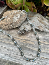 Load image into Gallery viewer, SN0118.  18”-20” Labradorite Sterling Necklace

