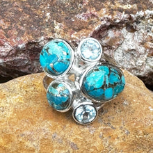 Load image into Gallery viewer, R0171.   Turquoise Topaz Statement Ring
