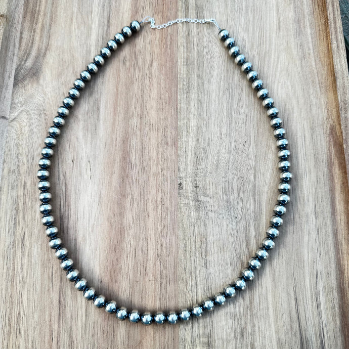 SN0125.   20” Navajo Pearl 8mm Necklace