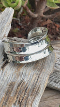 Load and play video in Gallery viewer, SSP-202.  Polished Sterling Substantial Cuff
