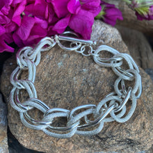 Load image into Gallery viewer, SP0103 - Textured Sterling Silver Toggle Bracelet
